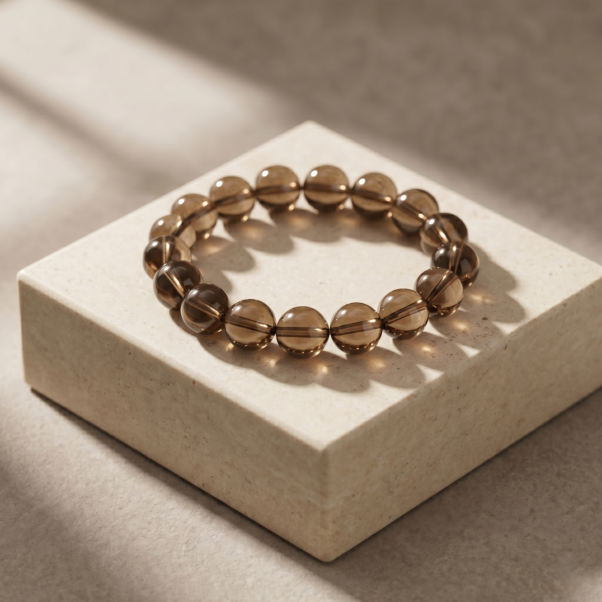 Scorpio natural smoky quartz gemstone bracelet by The Aurae Studio, the ultimate healing crystal for Scorpio spiritual growth.