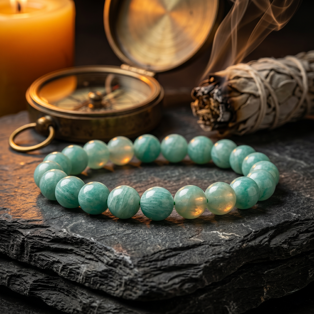 Virgo Aura: Natural Amazonite Inner Peace Bracelet