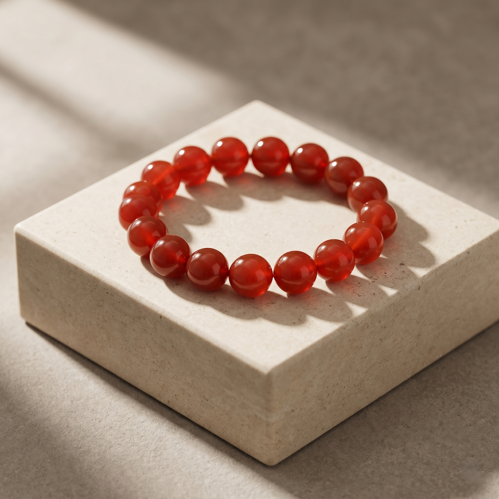 Aries Aura: Natural Carnelian Focus Bracelet