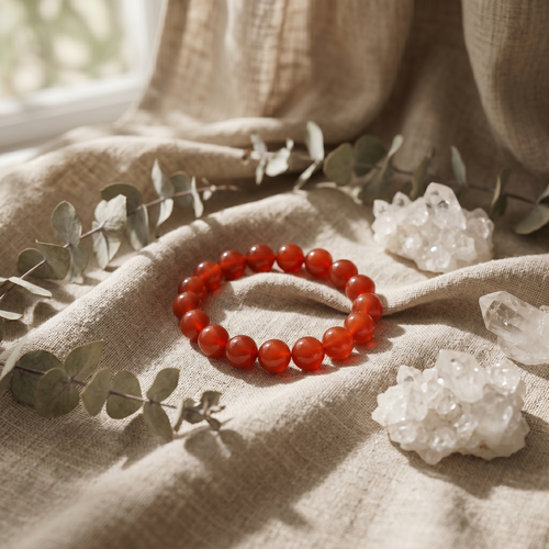 Aries Aura: Natural Carnelian Focus Bracelet