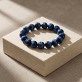 Gemini Aura: Natural Blue Tiger's Eye Focus Bracelet