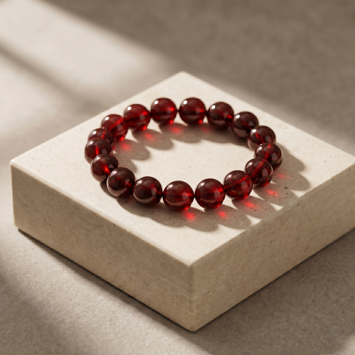 Capricorn Aura: Natural Garnet Sovereign Bracelet