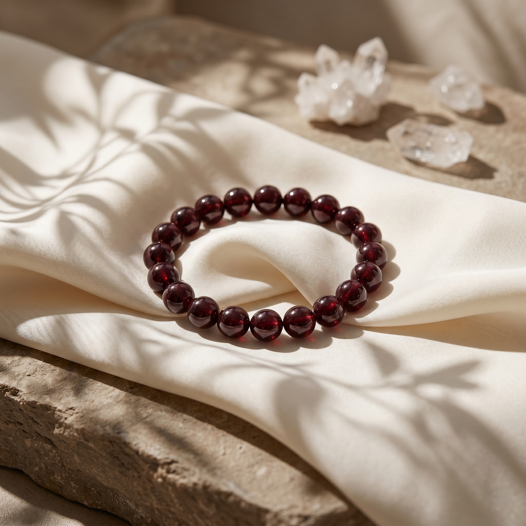 Capricorn Aura: Natural Garnet Sovereign Bracelet