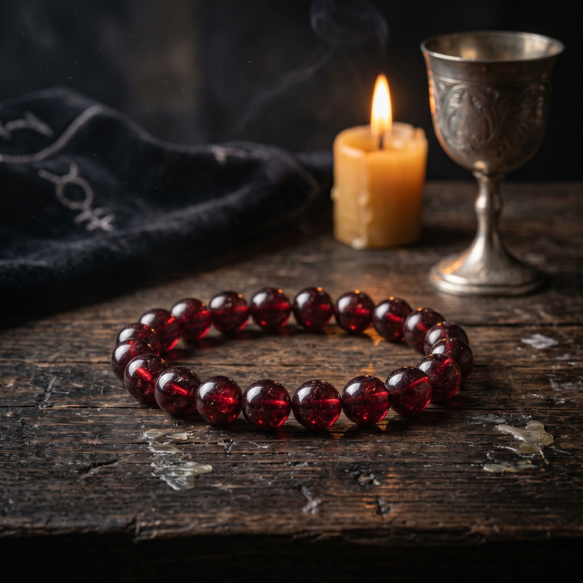 Capricorn Aura: Natural Garnet Sovereign Bracelet