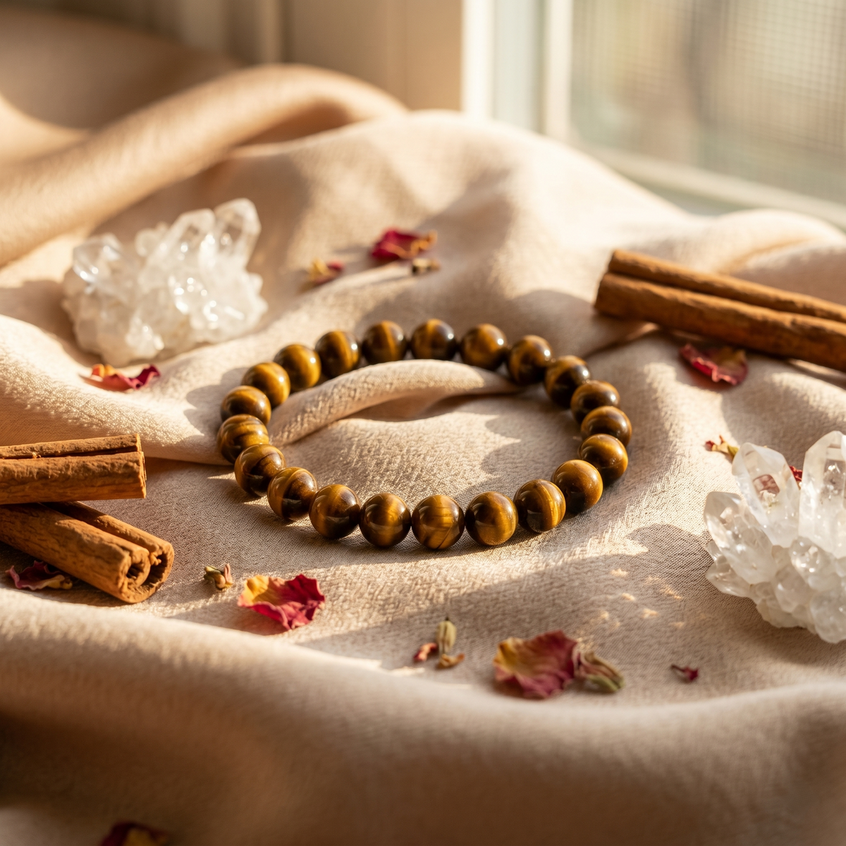Leo Aura: Natural Tiger's Eye Empowerment Bracelet