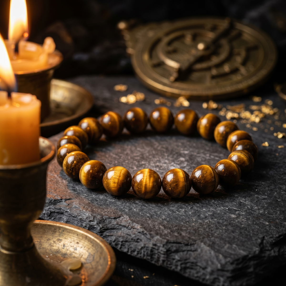 Leo Aura: Natural Tiger's Eye Empowerment Bracelet