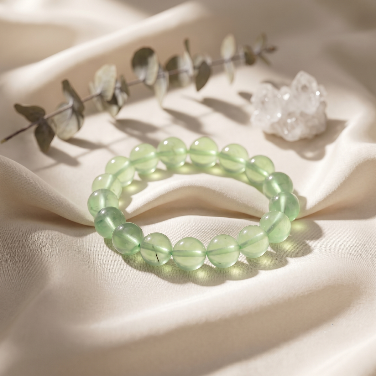 Taurus Aura: Natural Prehnite Abundance Bracelet